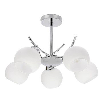Pendelkrona AMOS 5xE27/40W/230V skinande krom