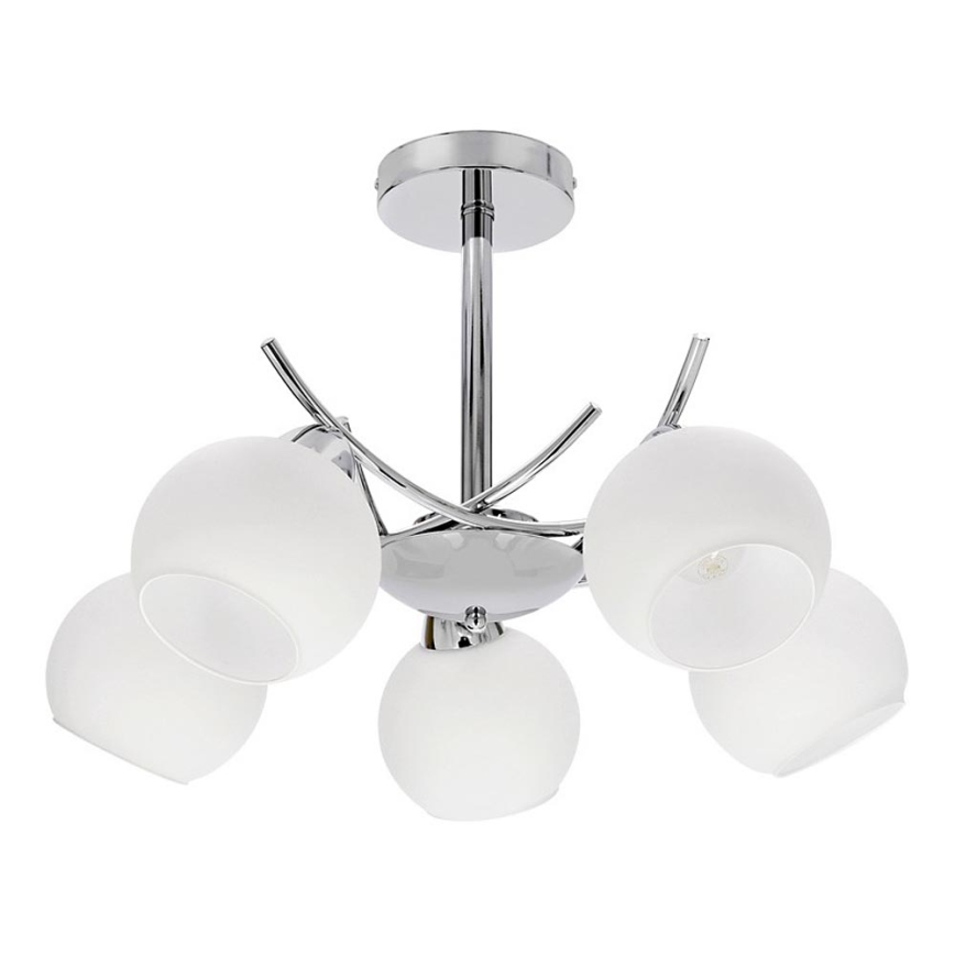 Pendelkrona AMOS 5xE27/40W/230V skinande krom