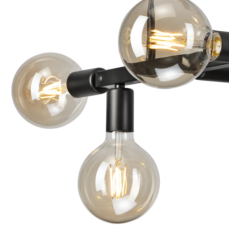 Pendelkrona ASTRID 6xE27/60W/230V svart