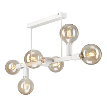 Pendelkrona ASTRID 6xE27/60W/230V vit