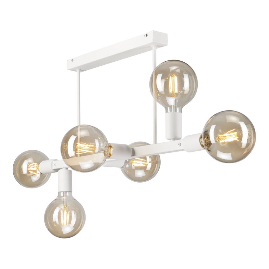 Pendelkrona ASTRID 6xE27/60W/230V vit