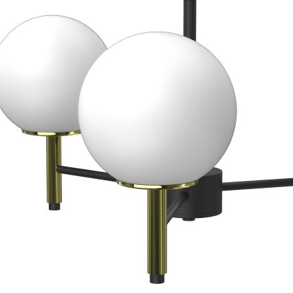 Pendelkrona AWINION 3xE27/15W/230V vit/guld/svart