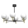 Pendelkrona AWINION 6xE27/15W/230V vit/guld/svart