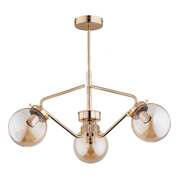 Pendelkrona BARSUM 3xE14/10W/230V guld
