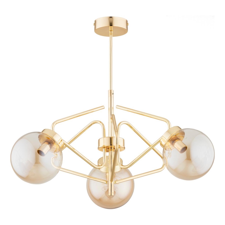 Pendelkrona BARSUM 3xE14/10W/230V guld