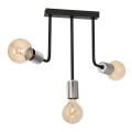Pendelkrona CANDELA 3xE27/15W/230V svart/skinande krom