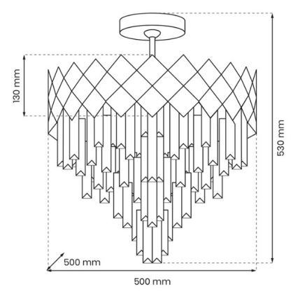 Pendelkrona CARISMA 9xE14/40W/230V matt krom