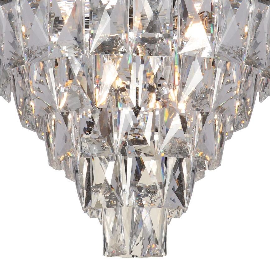 Pendelkrona CHELSEA 6xE14/40W/230V diameter 50 cm skinande krom