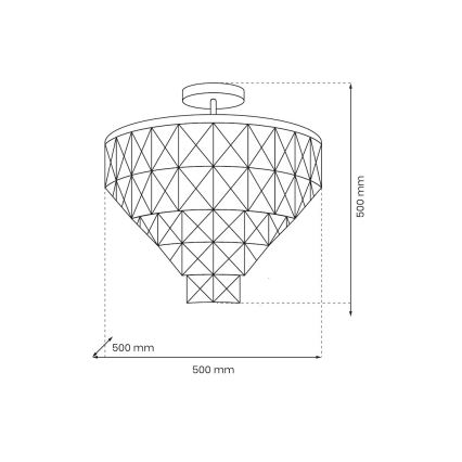 Pendelkrona CHELSEA 6xE14/40W/230V diameter 50 cm skinande krom