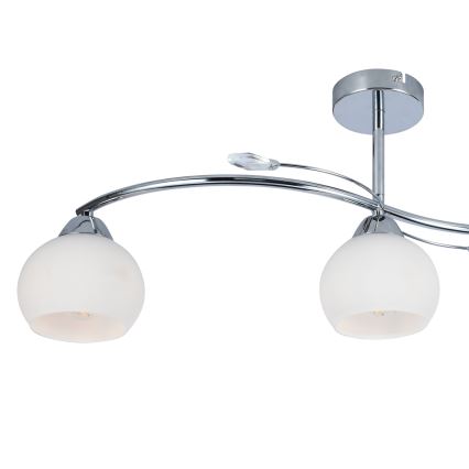 Pendelkrona CONNOR 3xE27/15W/230V skinande krom/vit