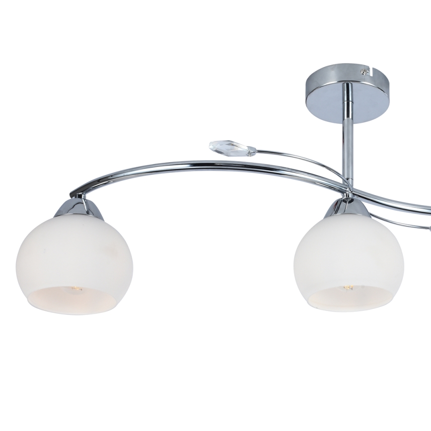Pendelkrona CONNOR 3xE27/15W/230V skinande krom/vit