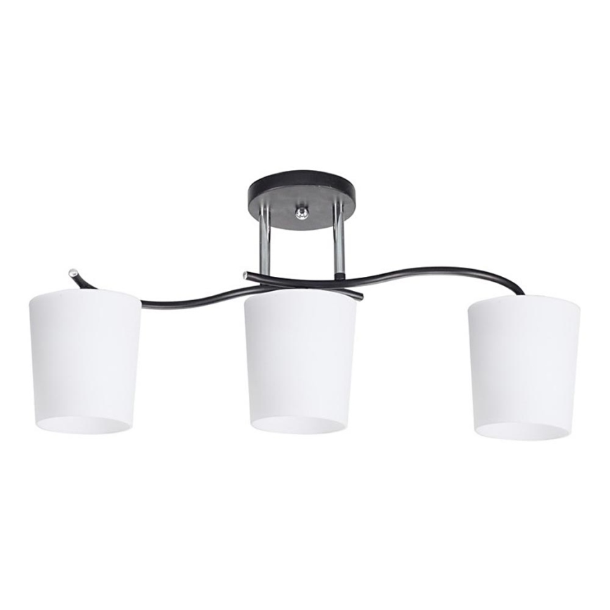 Pendelkrona ESNYR 3xE27/40W/230V svart/vit