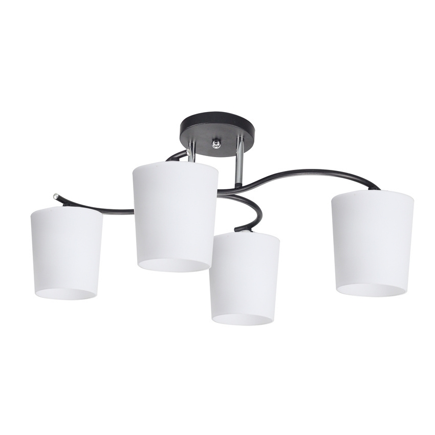 Pendelkrona ESNYR 4xE27/40W/230V svart/vit
