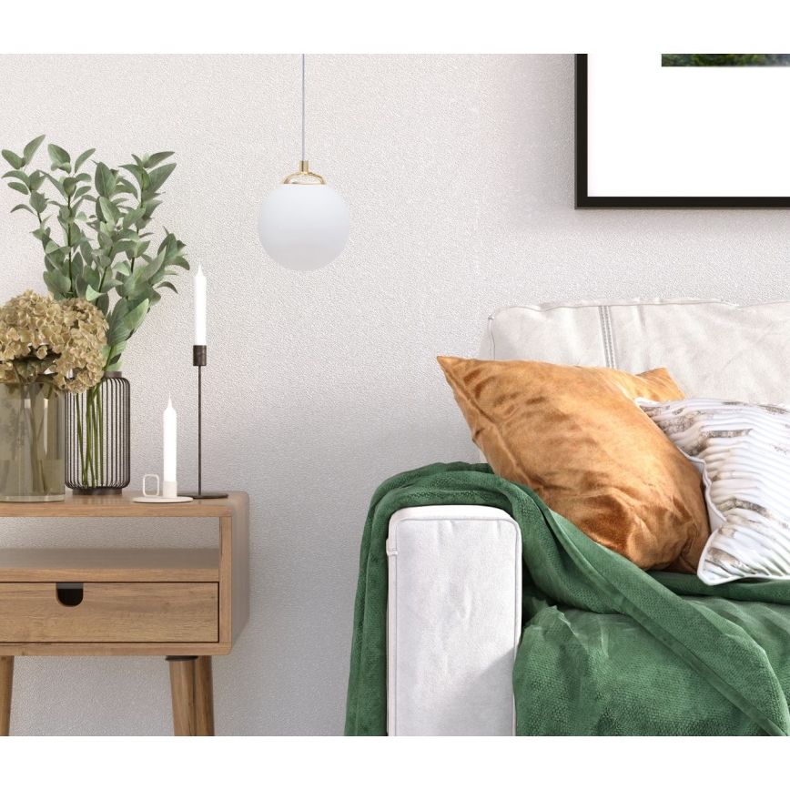 Pendelkrona FIRA 1xE27/60W/230V guld