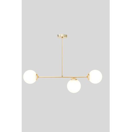 Pendelkrona FIRA 3xE27/60W/230V guld