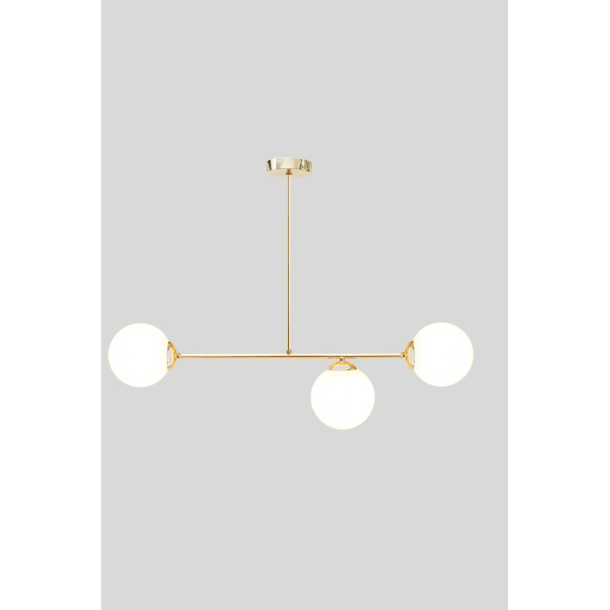 Pendelkrona FIRA 3xE27/60W/230V guld