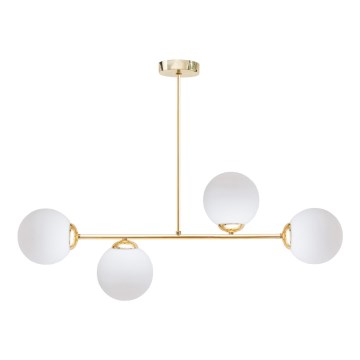 Pendelkrona FIRA 4xE27/60W/230V guld