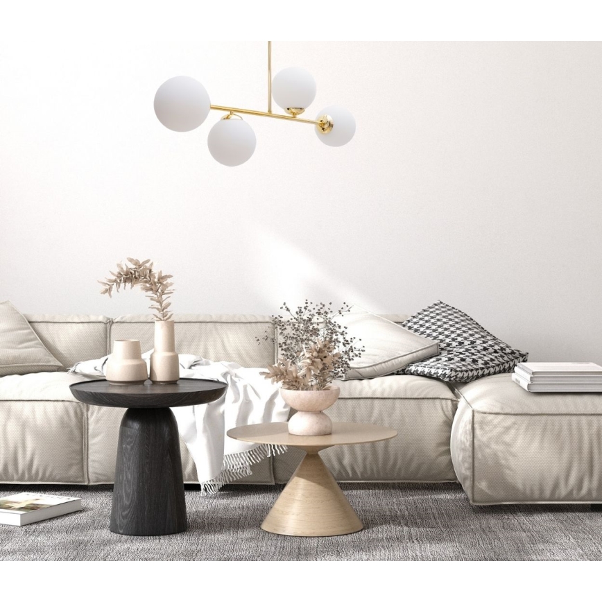 Pendelkrona FIRA 4xE27/60W/230V guld