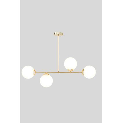 Pendelkrona FIRA 4xE27/60W/230V guld
