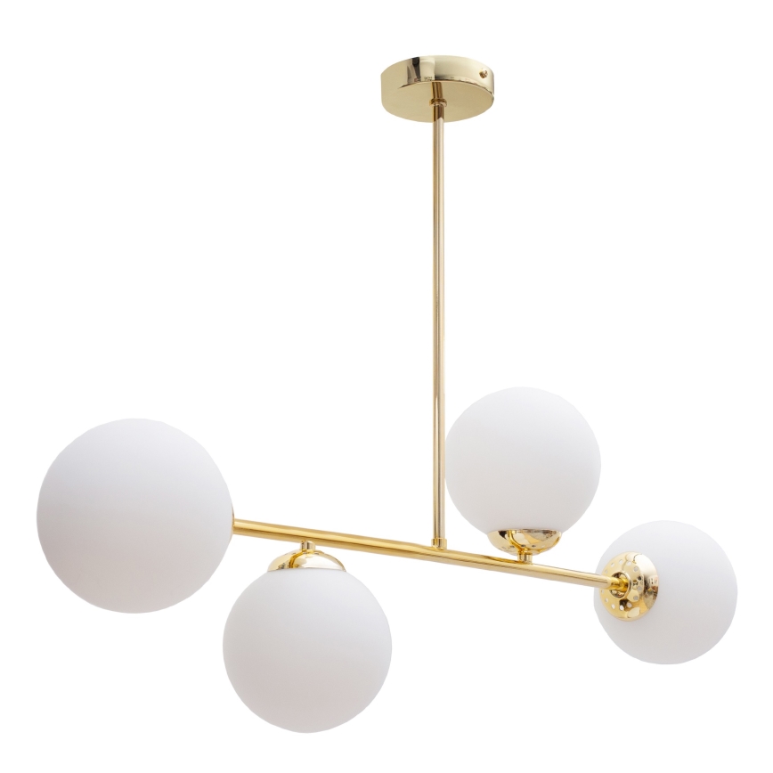 Pendelkrona FIRA 4xE27/60W/230V guld