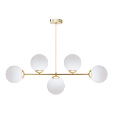 Pendelkrona FIRA 5xE27/60W/230V guld