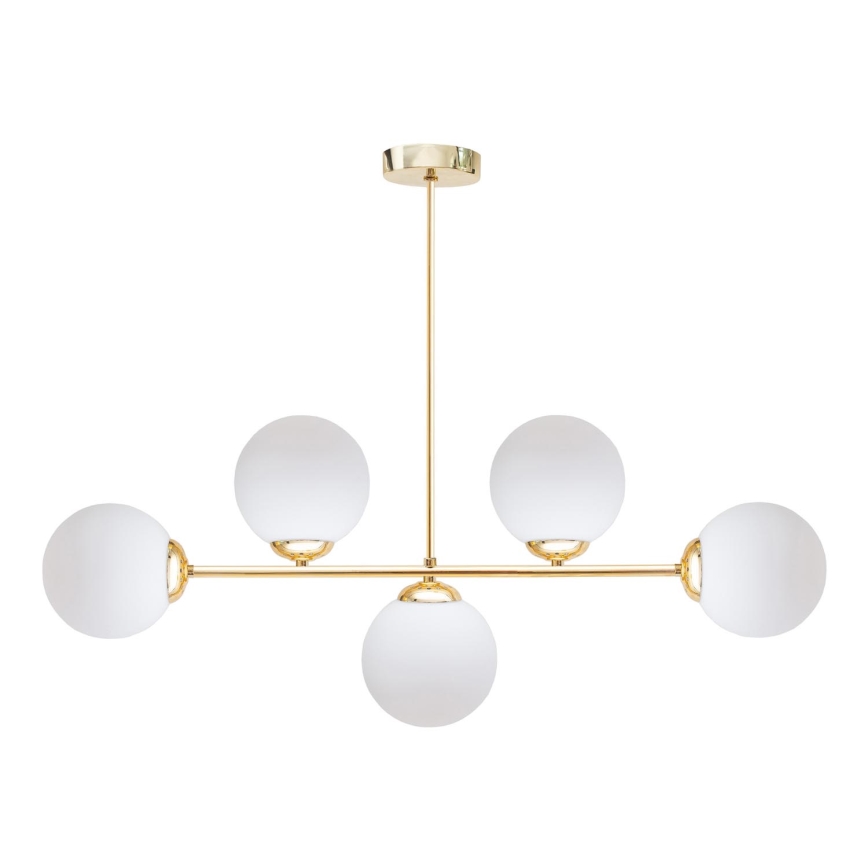 Pendelkrona FIRA 5xE27/60W/230V guld