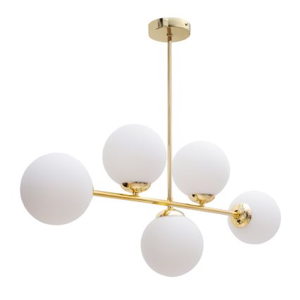Pendelkrona FIRA 5xE27/60W/230V guld