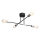 Pendelkrona FLAME 4xE27/60W/230V svart/skinande krom