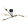 Pendelkrona FLAME 6xE27/60W/230V svart/gyllene