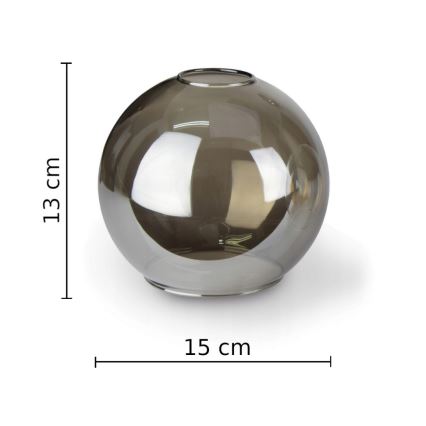 Pendelkrona FLEX 3xE27/60W/230V svart/rökig svart