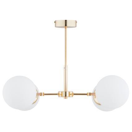 Pendelkrona FOTON  4xE14/40W/230V gyllene/vit