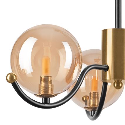 Pendelkrona GEORGIA 3xE14/5W/230V guld/rökig beige