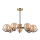 Pendelkrona GEORGIA 7xE14/5W/230V guld/rökig beige
