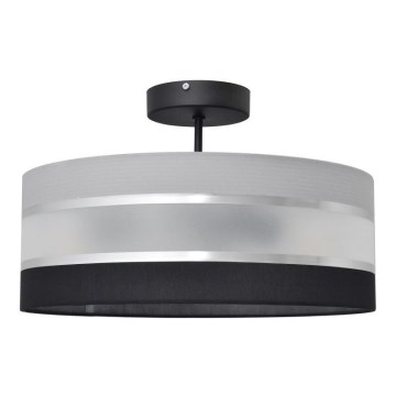 Pendelkrona HELEN 3xE27/15W/230V svart/grå/skinande krom