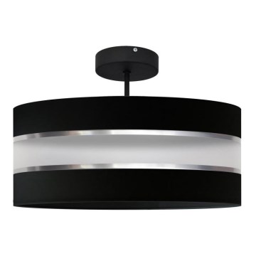 Pendelkrona HELEN 3xE27/15W/230V svart/skinande krom