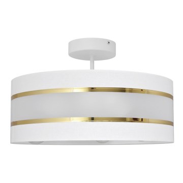 Pendelkrona HELEN 3xE27/15W/230V vit/gyllene