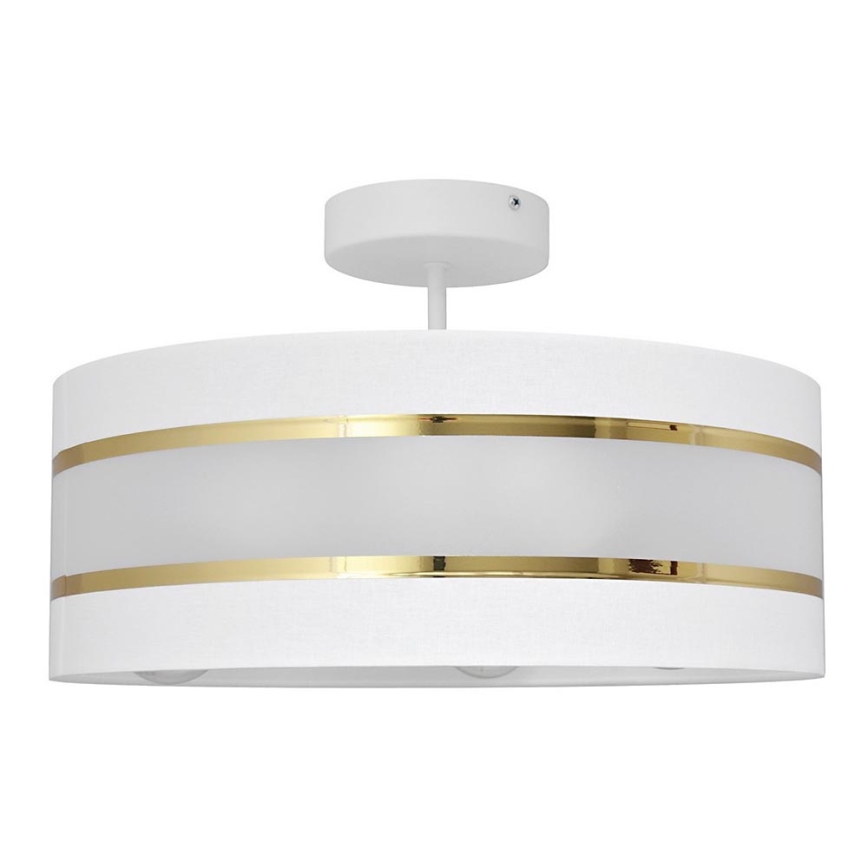 Pendelkrona HELEN 3xE27/15W/230V vit/gyllene