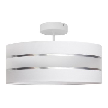 Pendelkrona HELEN 3xE27/15W/230V vit/skinande krom