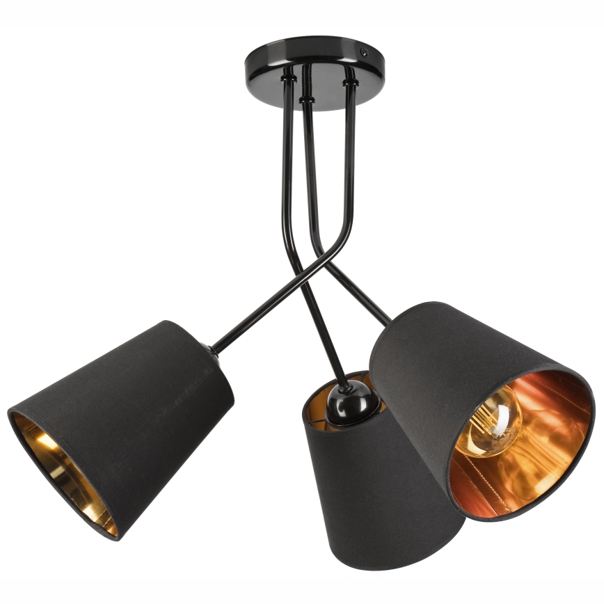 Pendelkrona IRMA 3xE27/15W/230V svart
