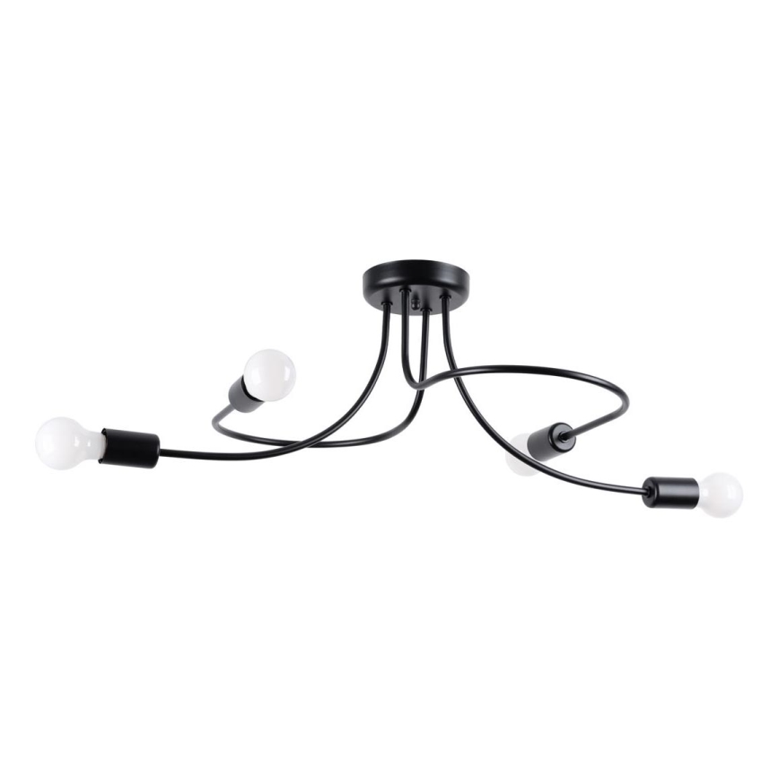 Pendelkrona LEVAR 4xE27/15W/230V svart