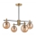 Pendelkrona LILOU 4xE14/5W/230V guld/svart/rökig beige
