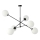 Pendelkrona LINEAR 6xE14/10W/230V svart/vit