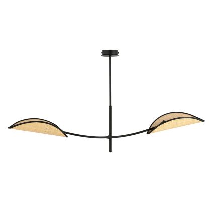 Pendelkrona LOTUS 2xE14/10W/230V svart/beige