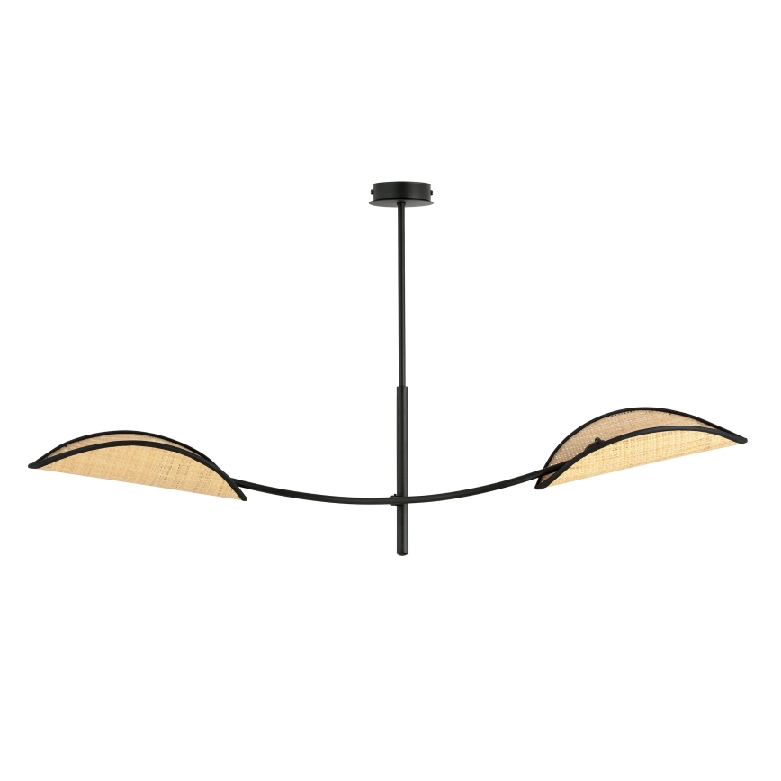 Pendelkrona LOTUS 2xE14/10W/230V svart/beige