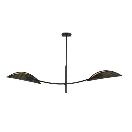 Pendelkrona LOTUS 2xE14/10W/230V svart/guld