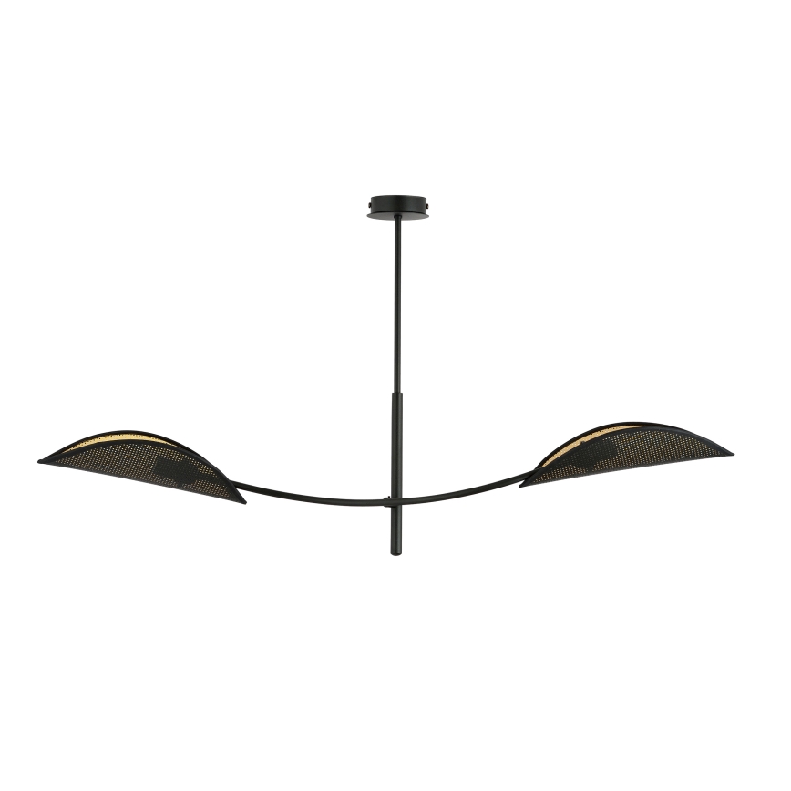 Pendelkrona LOTUS 2xE14/10W/230V svart/guld
