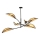 Pendelkrona LOTUS 6xE14/10W/230V svart/beige