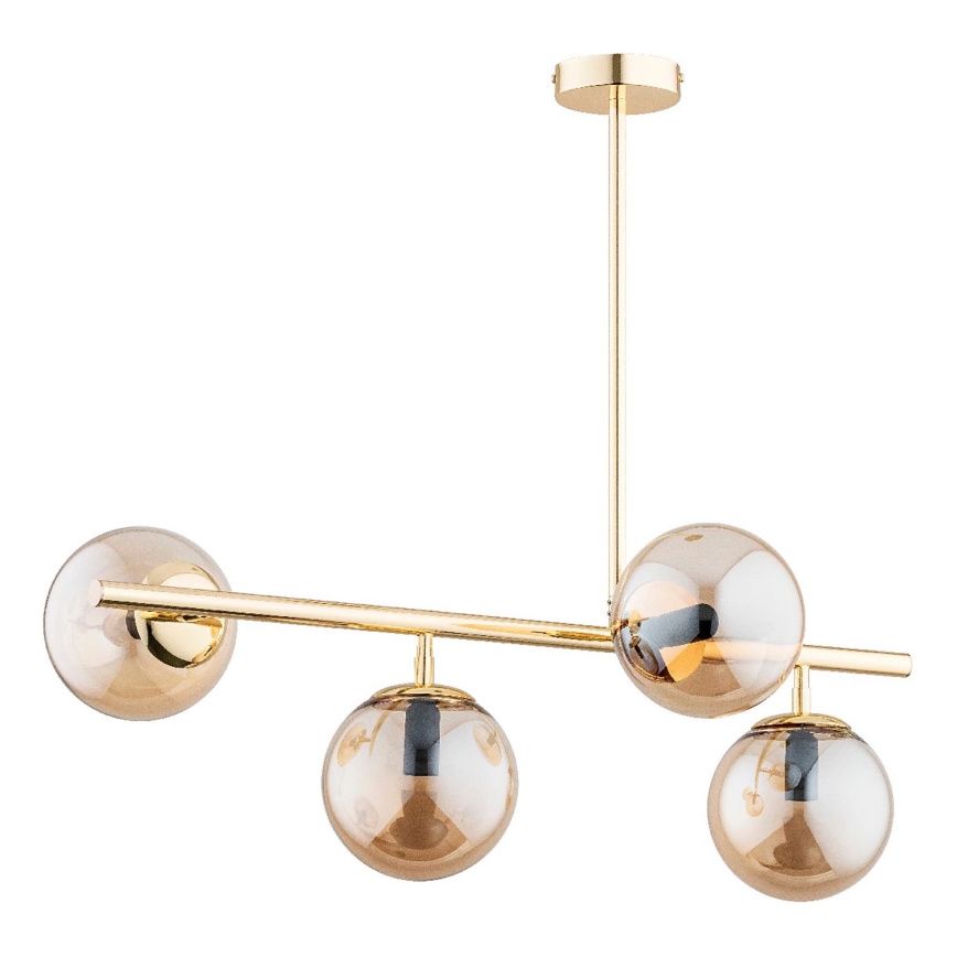 Pendelkrona LUNGO 4xE14/10W/230V guld