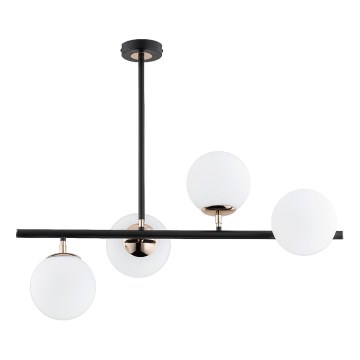 Pendelkrona LURO 4xE14/10W/230V svart