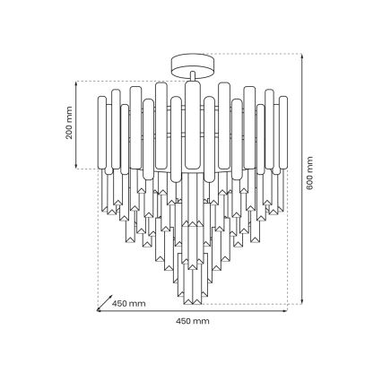 Pendelkrona MADISON 9xE14/40W/230V guld